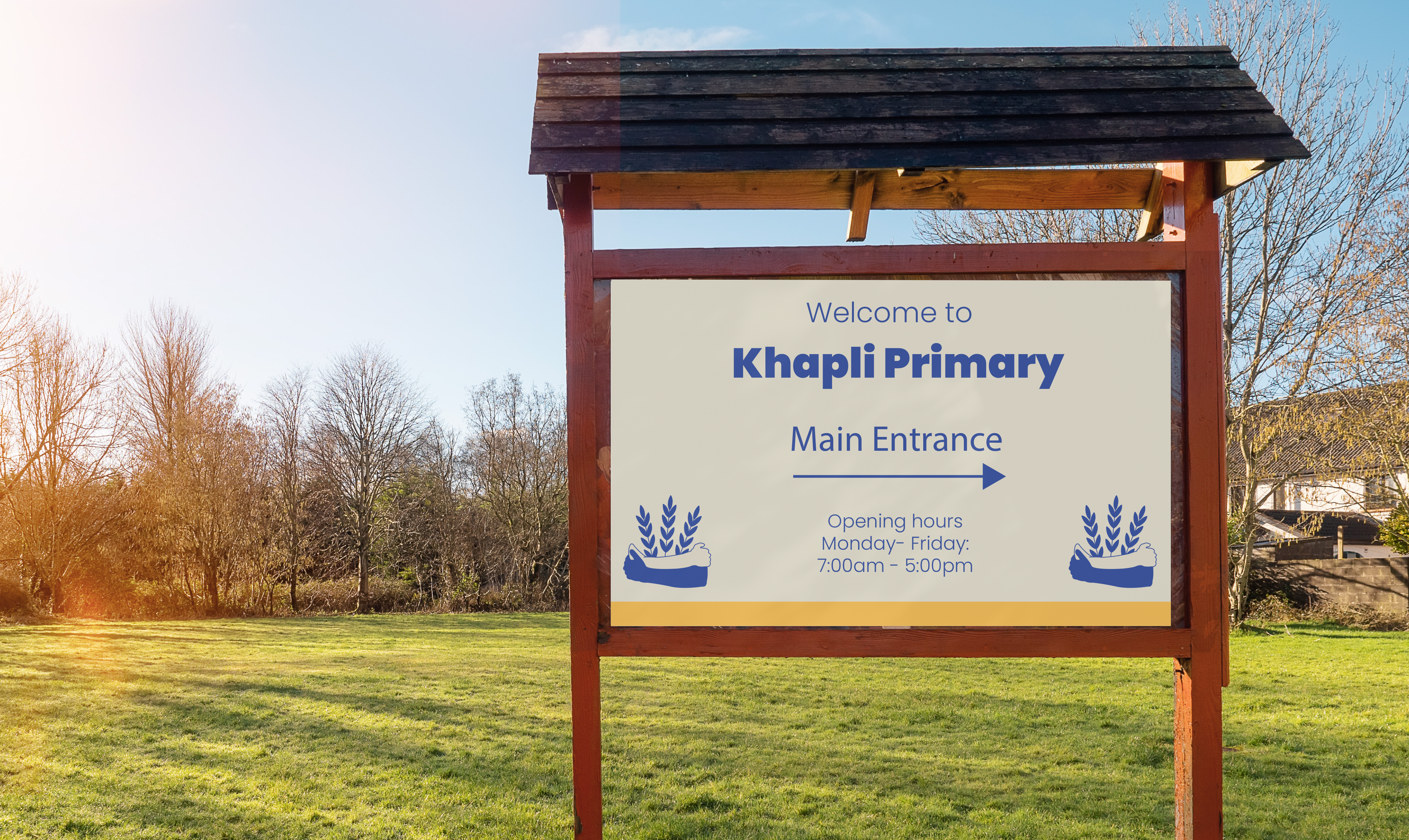 Khapli primary school signage